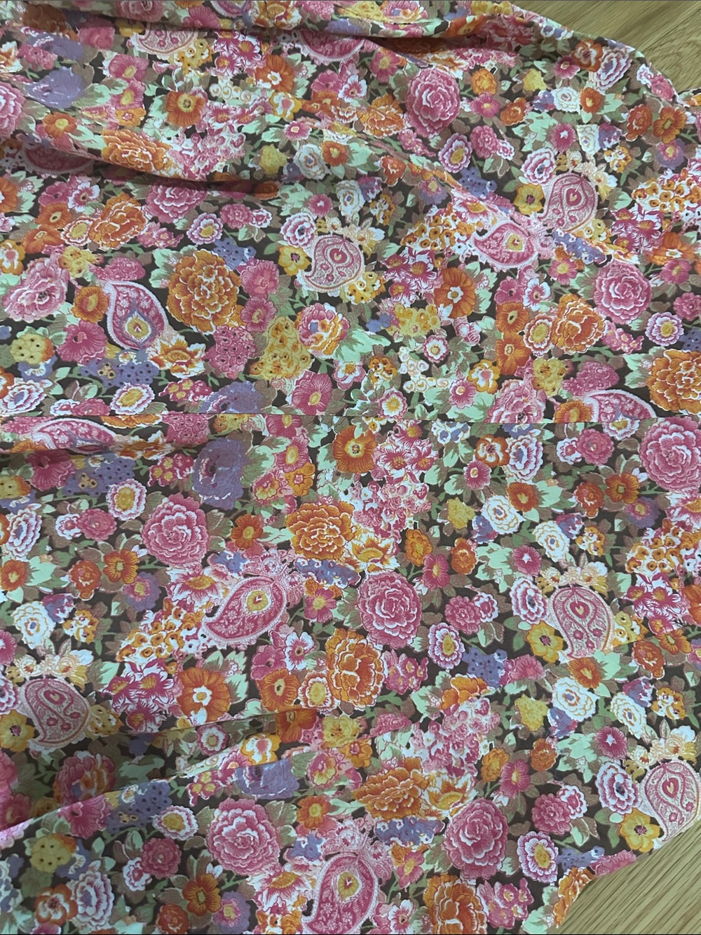 Liz Claiborne Pink and Orange Floral Circle Skirt